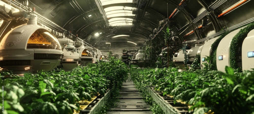 Futuristic Hydroponic Farm: A Glimpse into Space Farming Futuristic Hydroponic Farm: A Glimpse into Space Farming