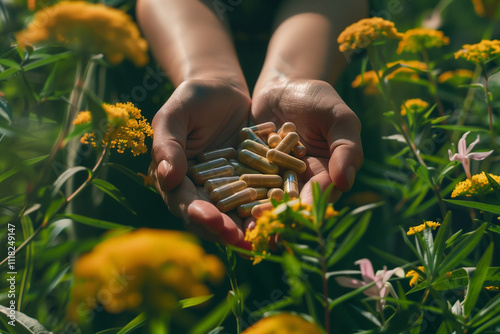 An image for an ad that promotes using a natural alternative to big pharma pill or remedy. Generative AI tools