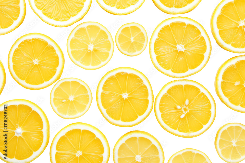 A uniform arrangement of lemon slices in a repeated pattern, highlighting the fresh citrus look and rich yellow tones. A uniform arrangement of lemon slices in a repeated pattern, highlighting the fresh citrus look and rich yellow tones.