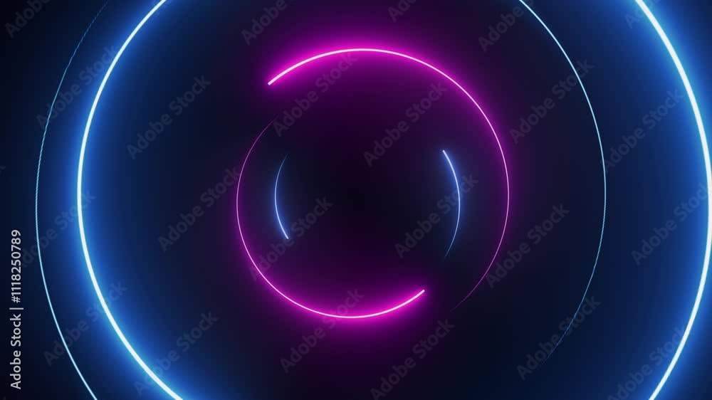 Neon Circle lights 4k Blue and Red background Loopable. Neon Circle lights 4k Blue and Red background Loopable.