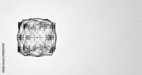 Morphing a sphere into a cube and back with rotation, looped animation
