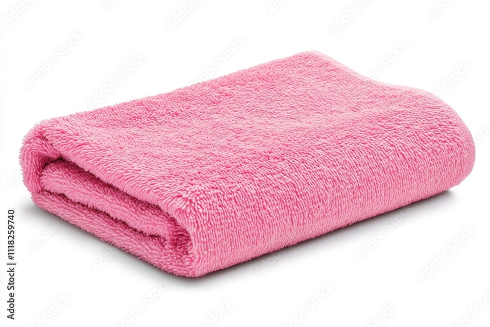 A vivid pink microfiber cloth laid flat and isolated on a white background, focusing on its ultra-soft texture and cleaning efficiency A vivid pink microfiber cloth laid flat and isolated on a white background, focusing on its ultra-soft texture and cleaning efficiency