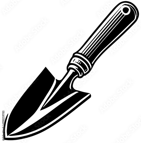 Garden Trowel stylised vector design cutout graphic