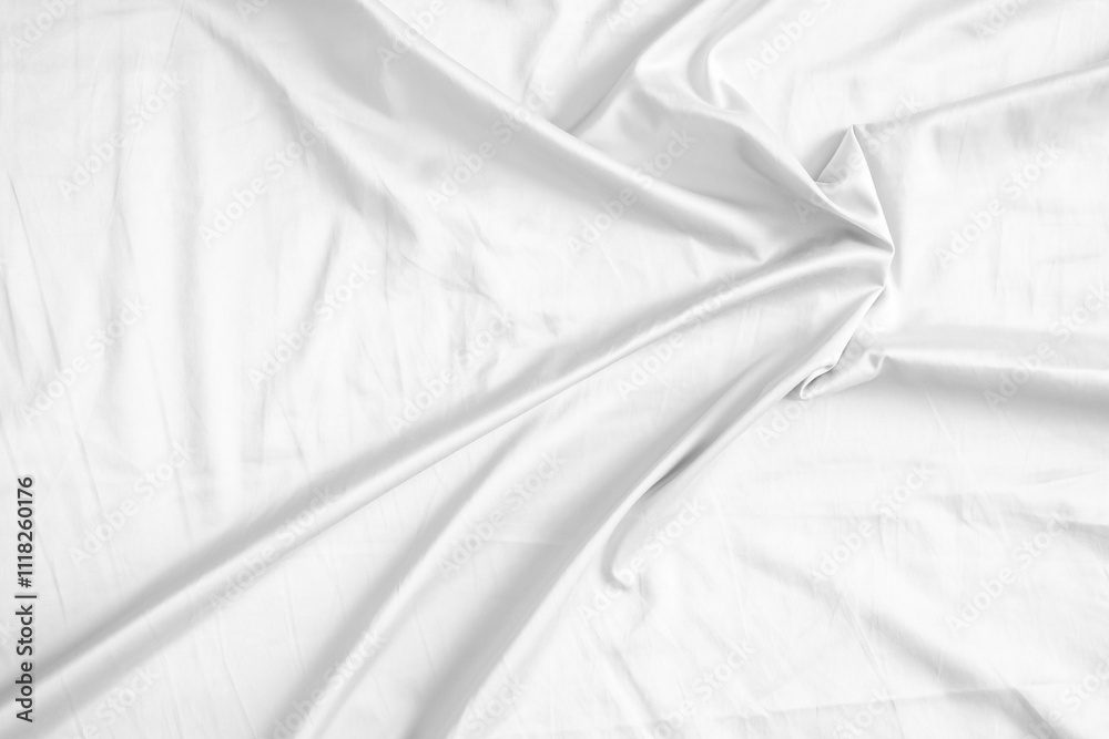 Abstract white wrinkled bedding sheet fabric texture background Abstract white wrinkled bedding sheet fabric texture background