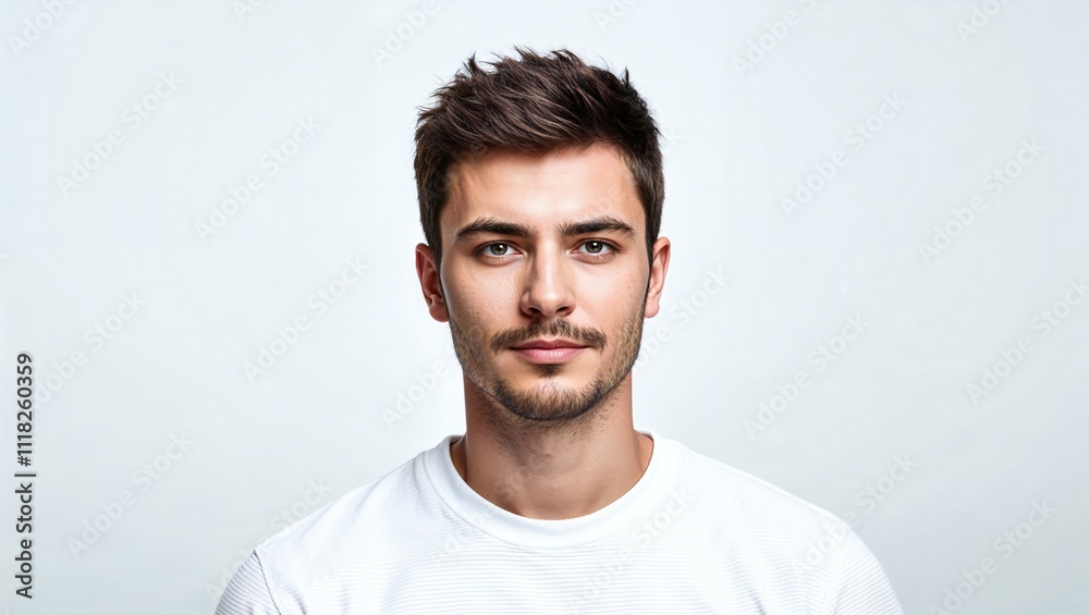 Fototapeta premium portrait of a young man isolated on white background 