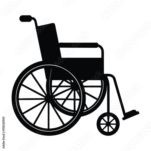 wheelchair isolated on white background