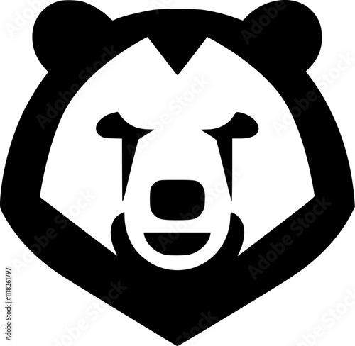 Bear | Black and White Vector illustration