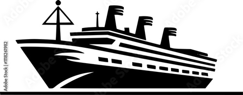 Cruise | Black and White Vector illustration