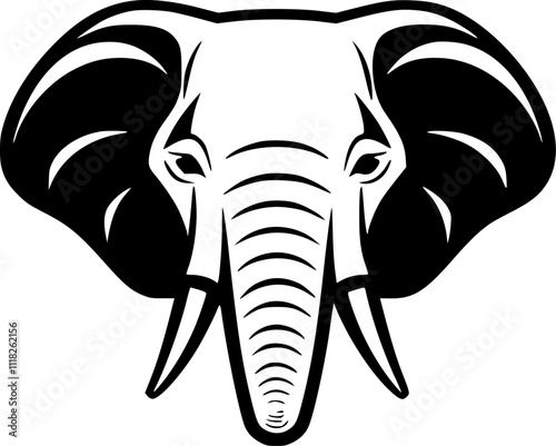Elephant - Minimalist and Flat Logo - Vector illustration