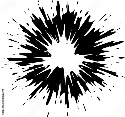 Explosion | Minimalist and Simple Silhouette - Vector illustration