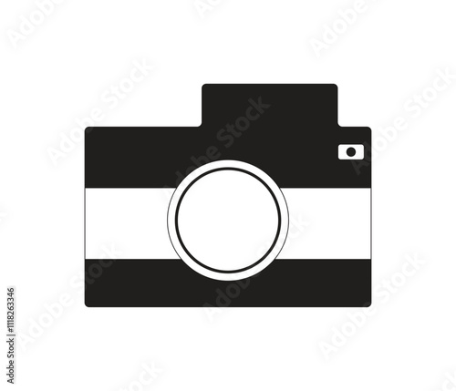 Camera icon image design. Photo camera in flat style. Camera symbol.