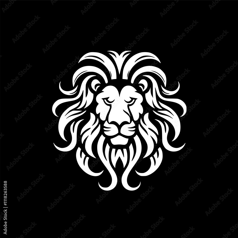 Obraz premium Lion | Minimalist and Simple Silhouette - Vector illustration