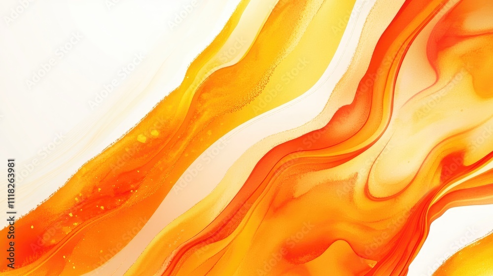 Abstract Orange and White Swirling Paint Design Abstract Orange and White Swirling Paint Design