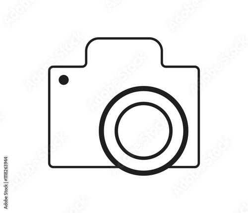 Camera icon image design. Photo camera in flat style. Camera symbol.