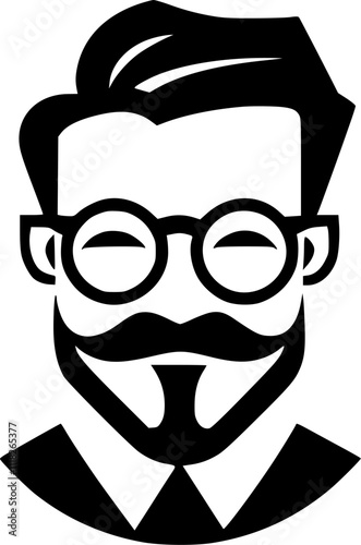 Teacher - Minimalist and Flat Logo - Vector illustration