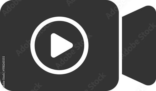 Video Play Icon in Camera Shape