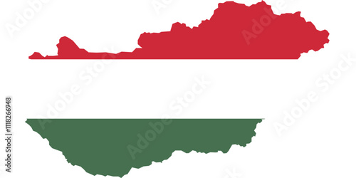 Free Download Hungary Map with National Flag Overlay - GFXLoad