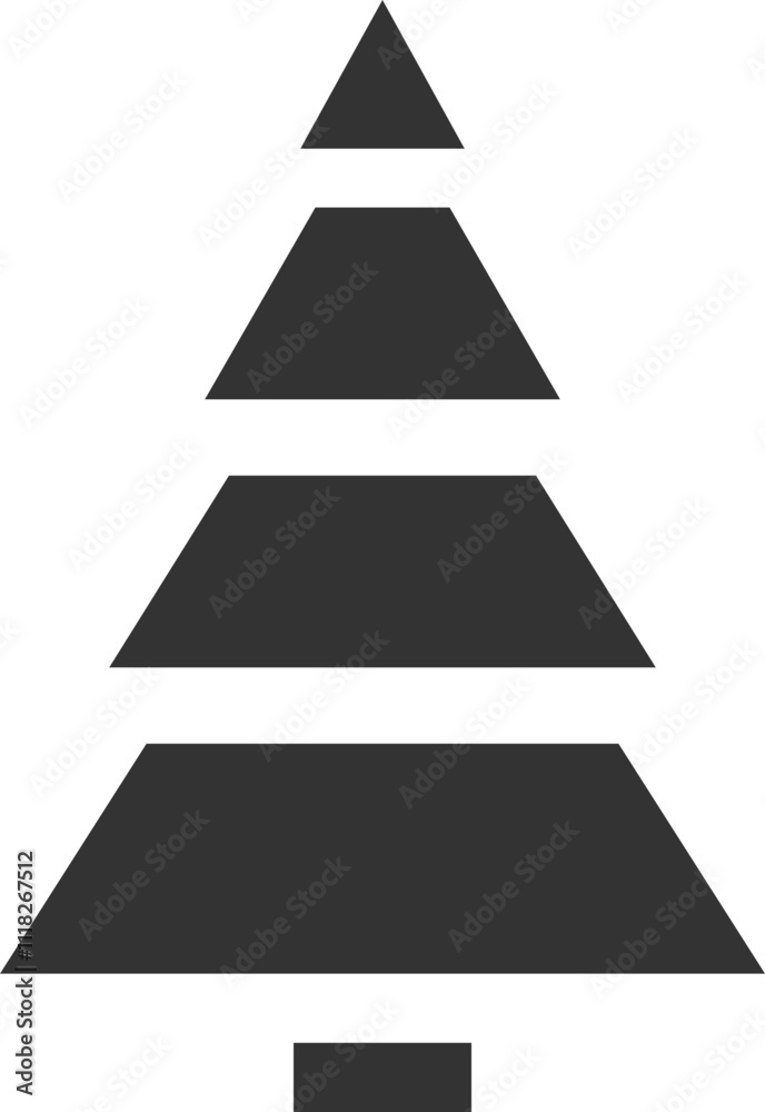 Fototapeta premium Simple Christmas Tree Silhouette