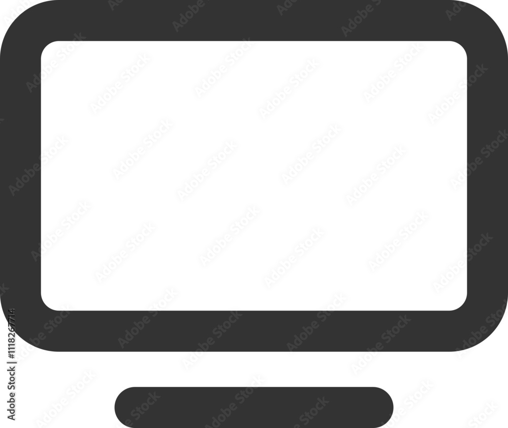 Minimalist Computer Monitor Icon Minimalist Computer Monitor Icon