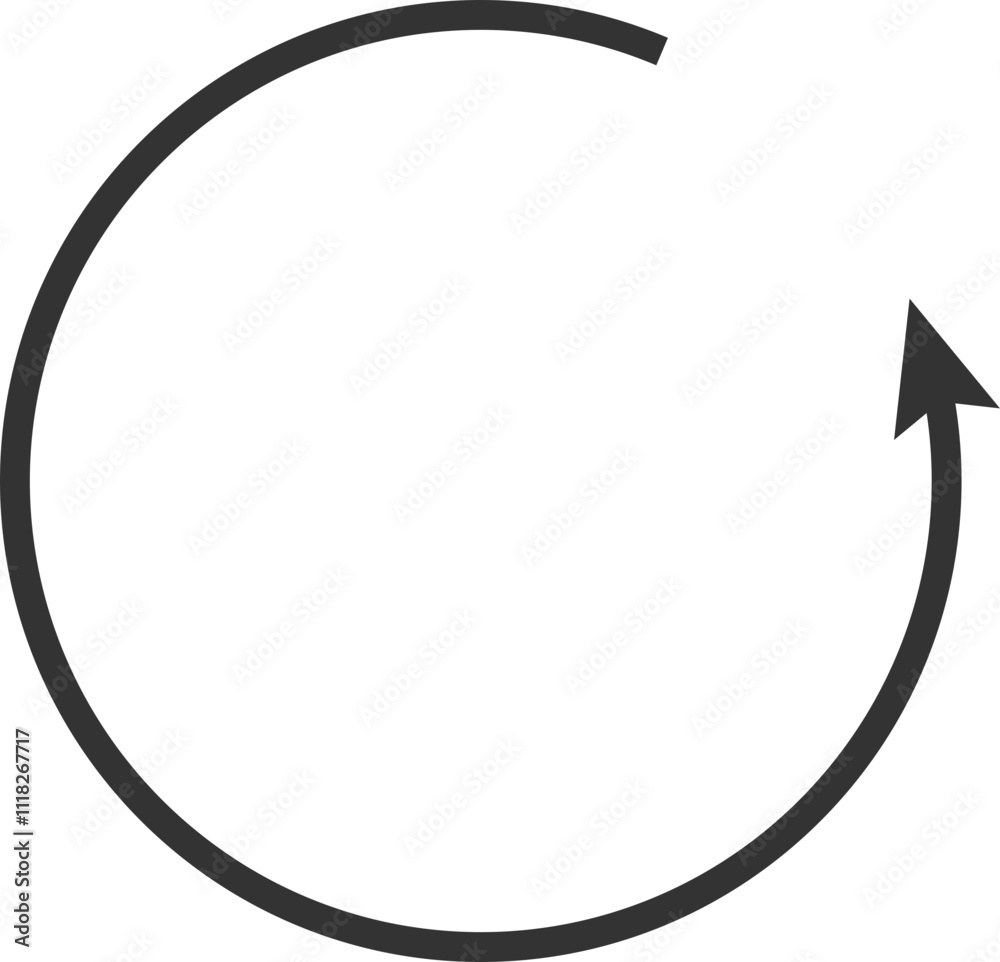 Single Circular Arrow Icon Single Circular Arrow Icon