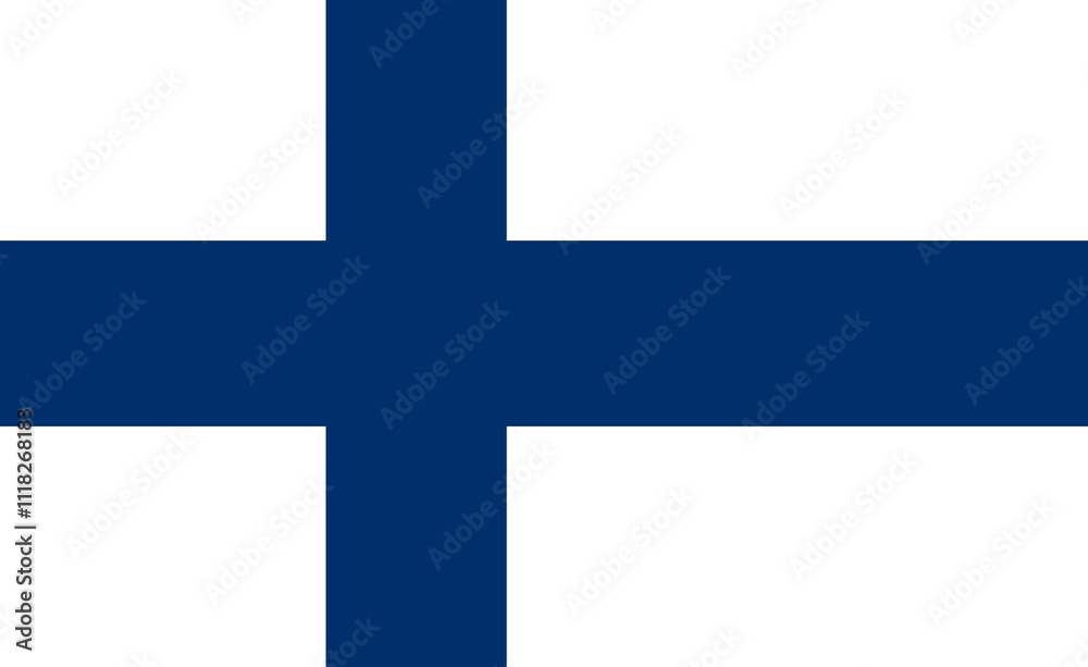 Finnish National Flag with Blue Cross Finnish National Flag with Blue Cross