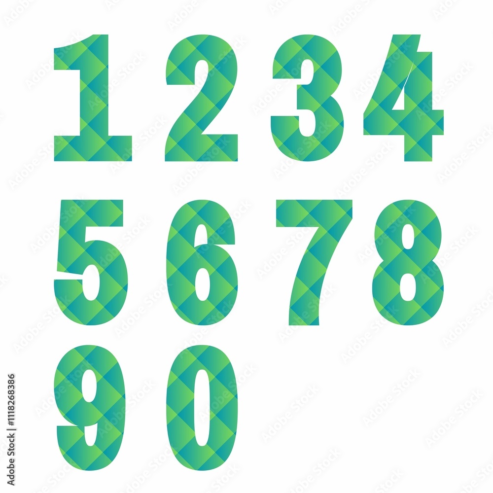 numbers made of colorful splashes set of numbers numbers made of colorful splashes set of numbers