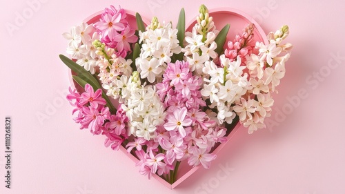 Wallpaper Mural Heart-Shaped Cutout with Spring Flowers Torontodigital.ca