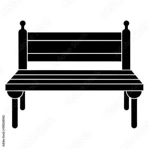 bench on a white background