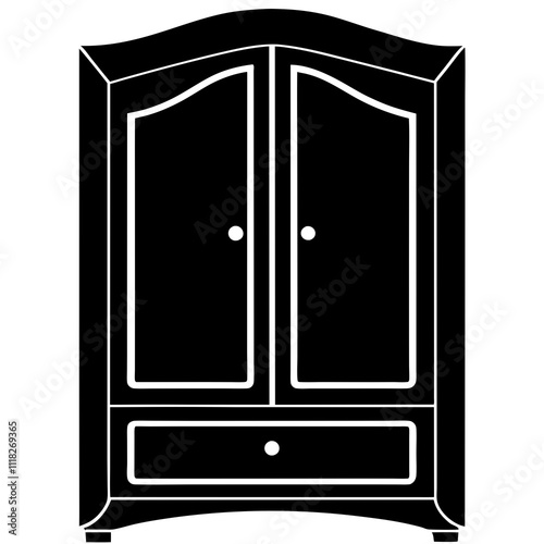 black and white door