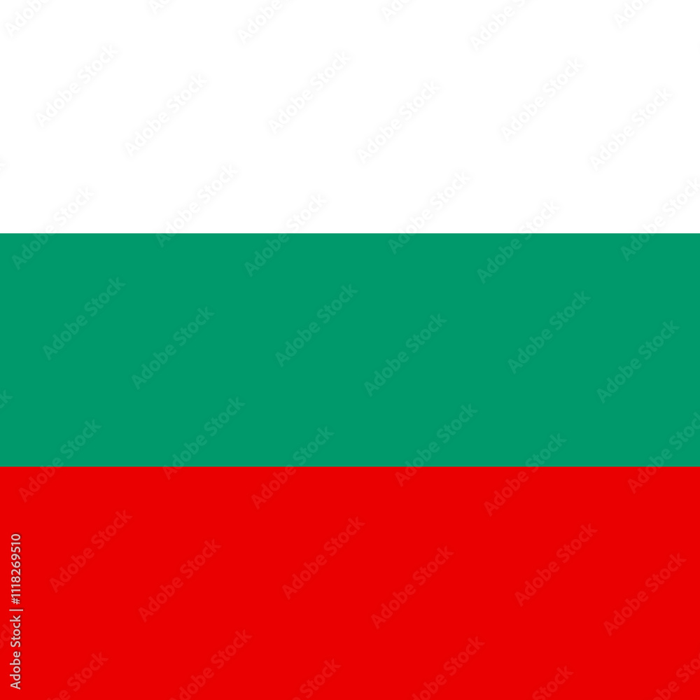 Rounded Square Icon of Bulgarian Flag