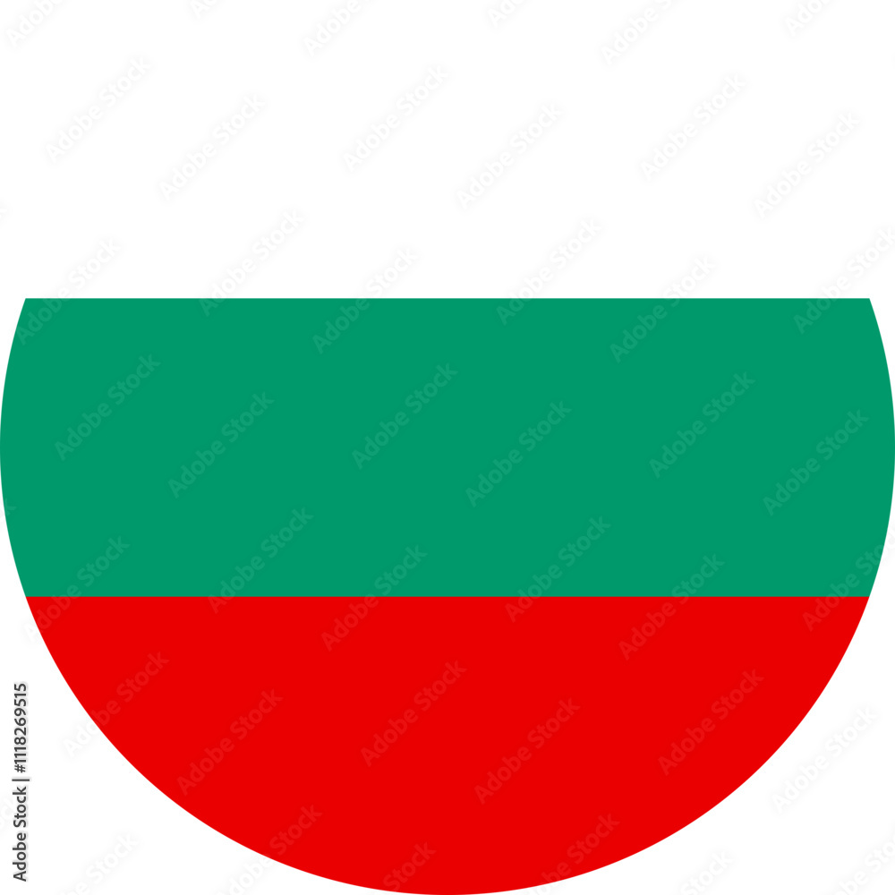 Circular Design of Bulgarian Flag Colors Circular Design of Bulgarian Flag Colors