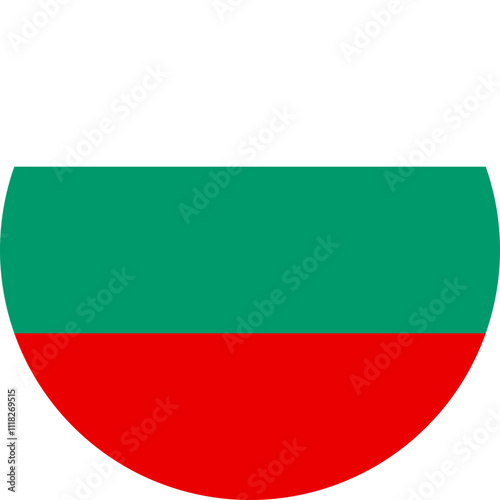 Circular Design of Bulgarian Flag Colors