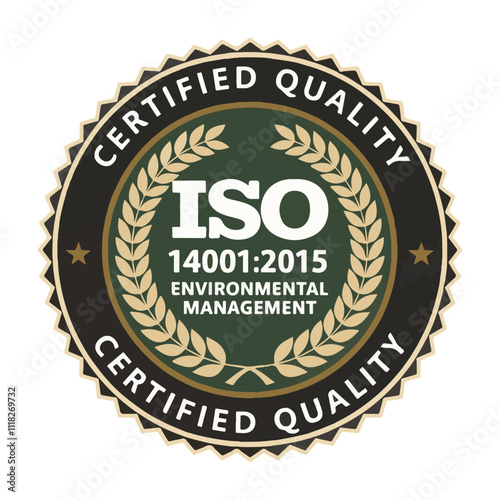 ISO 14001:2015 Certification Seal for Environmental Management Systems

