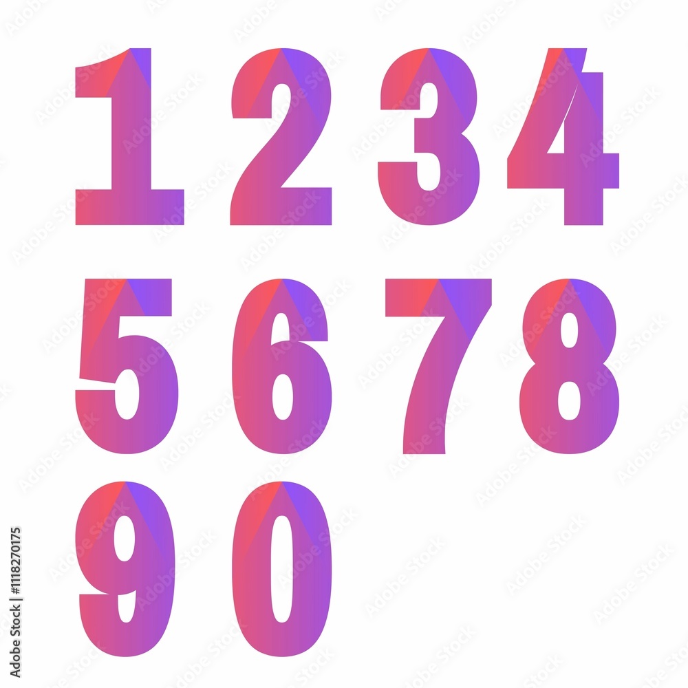 pink and white numbers pink and white numbers