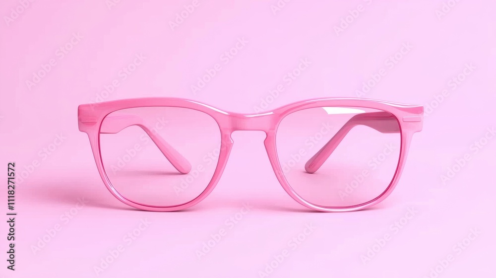 Stylish Pink Sunglasses on a Soft Pink Background for Fashionable Summer Vibes Stylish Pink Sunglasses on a Soft Pink Background for Fashionable Summer Vibes