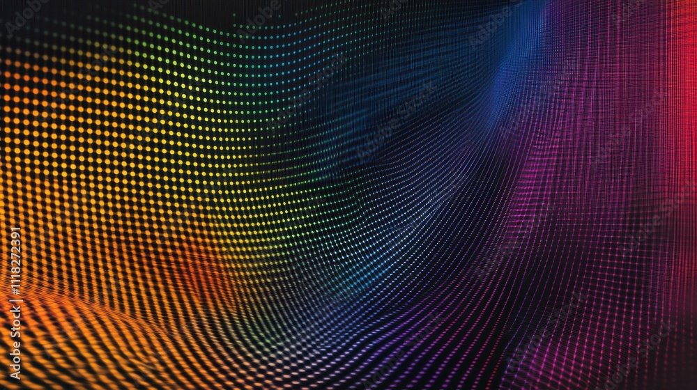 Colorful waves of light flow smoothly across a dark background, forming dynamic patterns that evoke a sense of movement and energy. The vibrant shades create a mesmerizing visual experience Colorful waves of light flow smoothly across a dark background, forming dynamic patterns that evoke a sense of movement and energy. The vibrant shades create a mesmerizing visual experience