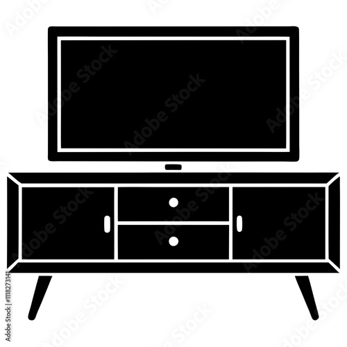 tv set isolated on white