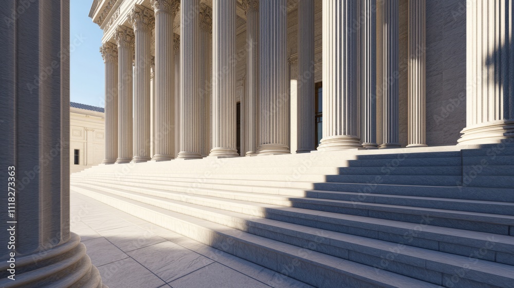 The exterior of the court building adopts the classical architectural style, symbolizing social justice and order The exterior of the court building adopts the classical architectural style, symbolizing social justice and order