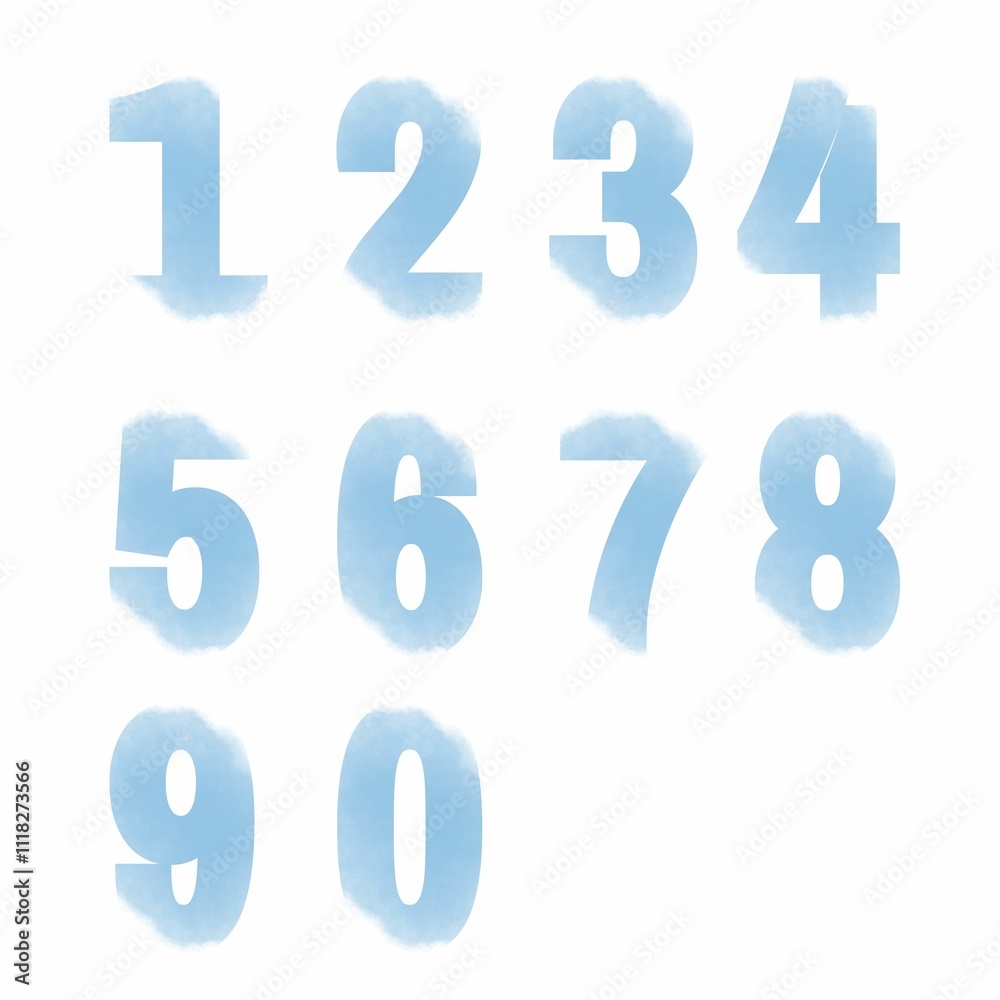 pink and white numbers