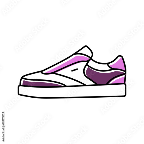 sneakers streetwear cloth fashion color icon vector. sneakers streetwear cloth fashion sign. isolated symbol illustration
