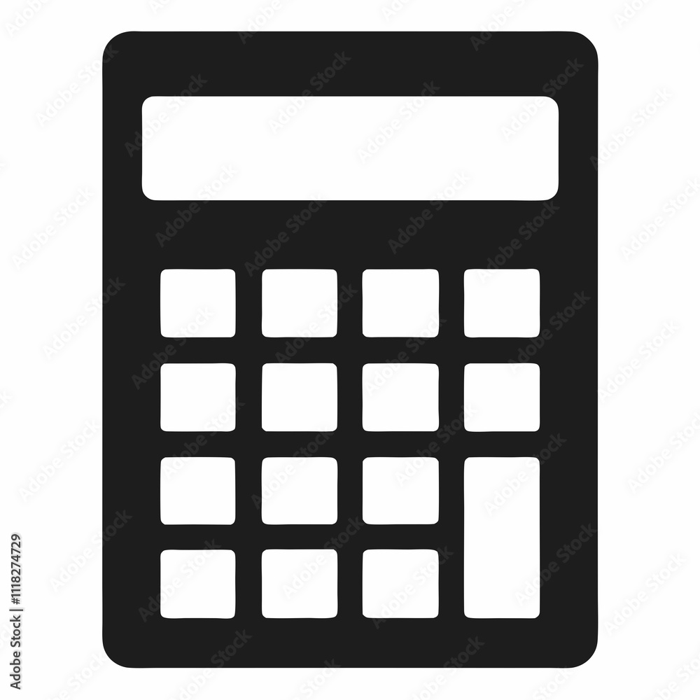 Black Silhouette Calculator Icon Vector Design Black Silhouette Calculator Icon Vector Design