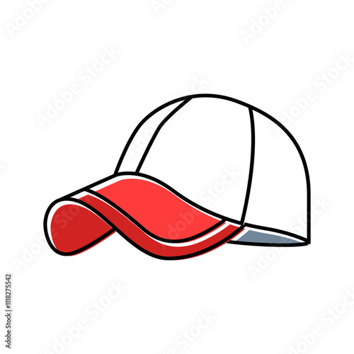 baseball cap streetwear cloth fashion color icon vector. baseball cap streetwear cloth fashion sign. isolated symbol illustration