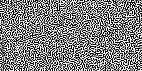 Abstract truing organic wallpaper Turing reaction diffusion monochrome seamless pattern .Monochrome Turing reaction background .Natural seamless line pattern. Linear design with biological shapes	
