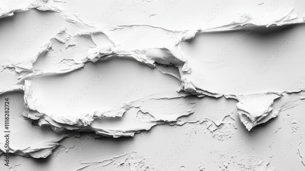 Textured White Surface with Abstract Layered Patterns and Scratches