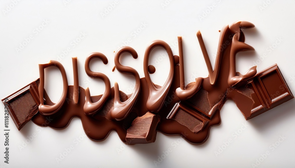 Cracked and Melted Chocolate with Cracked and Melted Chocolate with