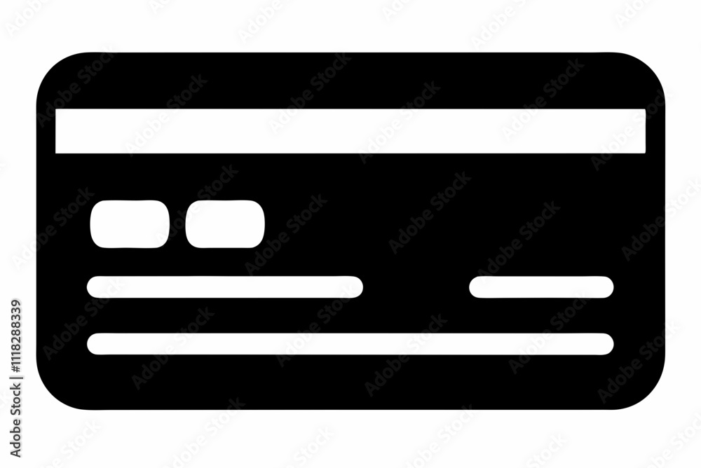 Black Silhouette Credit Card Icon Vector Design Black Silhouette Credit Card Icon Vector Design