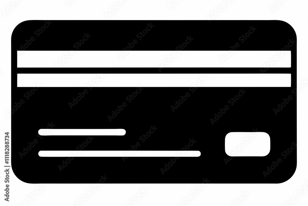 Black Silhouette Credit Card Icon Vector Design Black Silhouette Credit Card Icon Vector Design