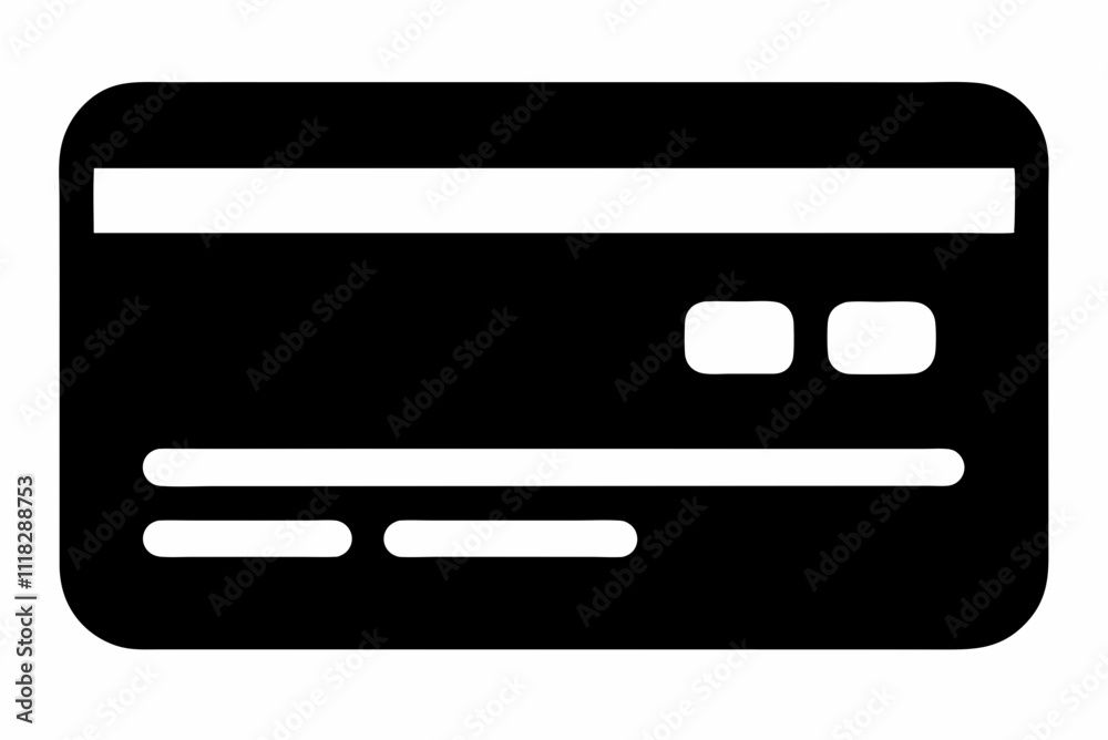 Black Silhouette Credit Card Icon Vector Design Black Silhouette Credit Card Icon Vector Design