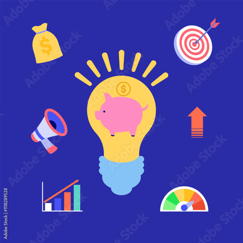 Financial Growth and Savings Concept Illustration