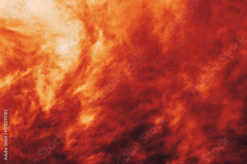 The red sky background looked like smoke and fire. bomb Violent. for wallpaper, backdrop and design.